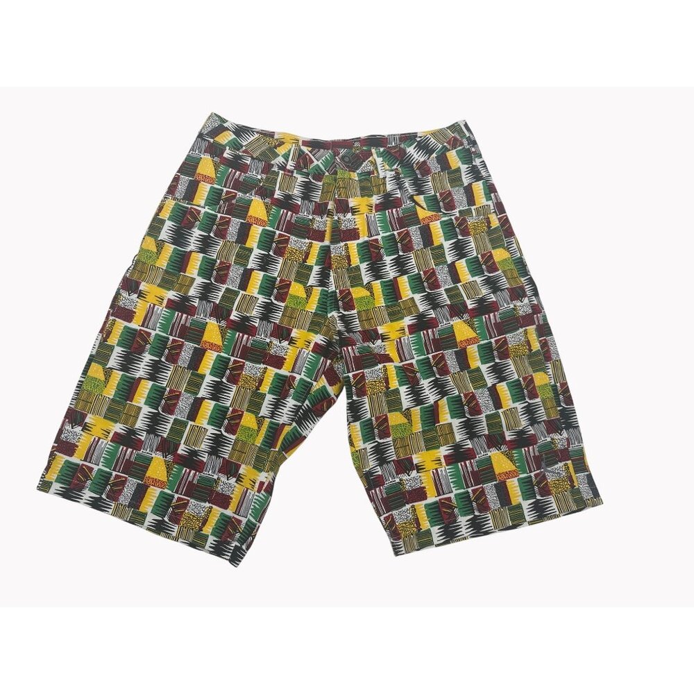 Air Jordan Mens M 32 Multicolor Graphic Denim Shorts Woven Streetwear